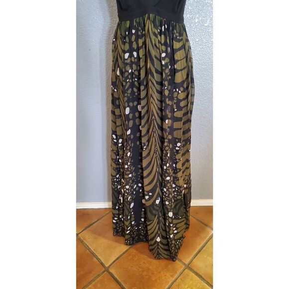Mara Hoffman Brown Green Black Halter Maxi Dress Open Back - Picture 7 of 15